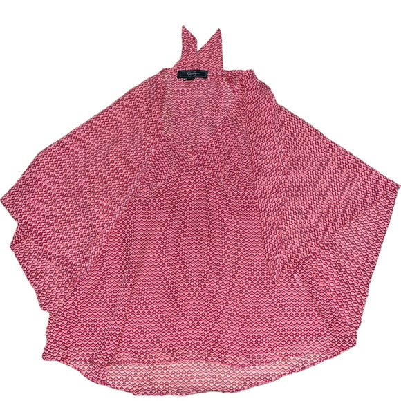 Women's Jessica Simspon Pink/Orange Abstract Sleeveless Top - XS - Picture 7 of 11